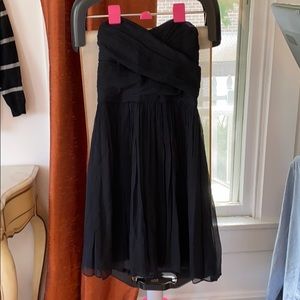 J-crew black party dress, strapless, size 4 tall